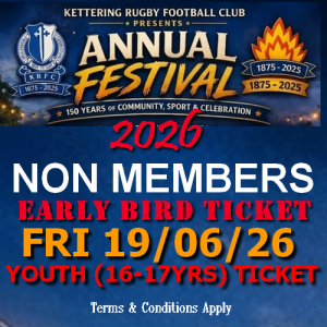 Youth (16-17YRS) FRIDAY 19th June 2026 Beer Festival 2026 Non Members Early Bird Ticket